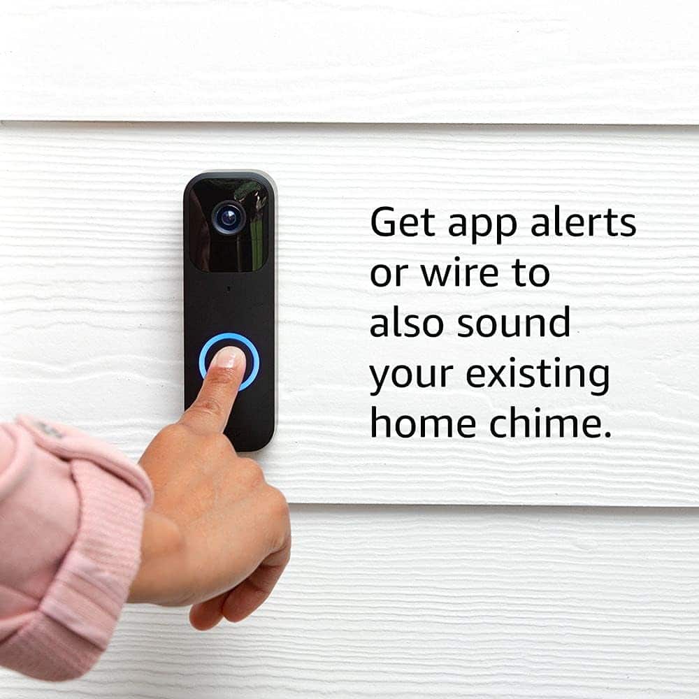 Get app alerts or wire to also sound your existing home chime.