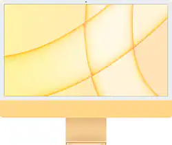 iMac 24" with Retina 4.5k display All-In-One - Apple M1 - 8GB Memory - 256GB SSD - w/Touch ID - Yellow - Front_Zoom