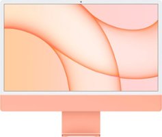iMac 24" with Retina 4.5K display All-In-One - Apple M1 - 8GB Memory - 256GB SSD - w/Touch ID - Orange - Front_Zoom