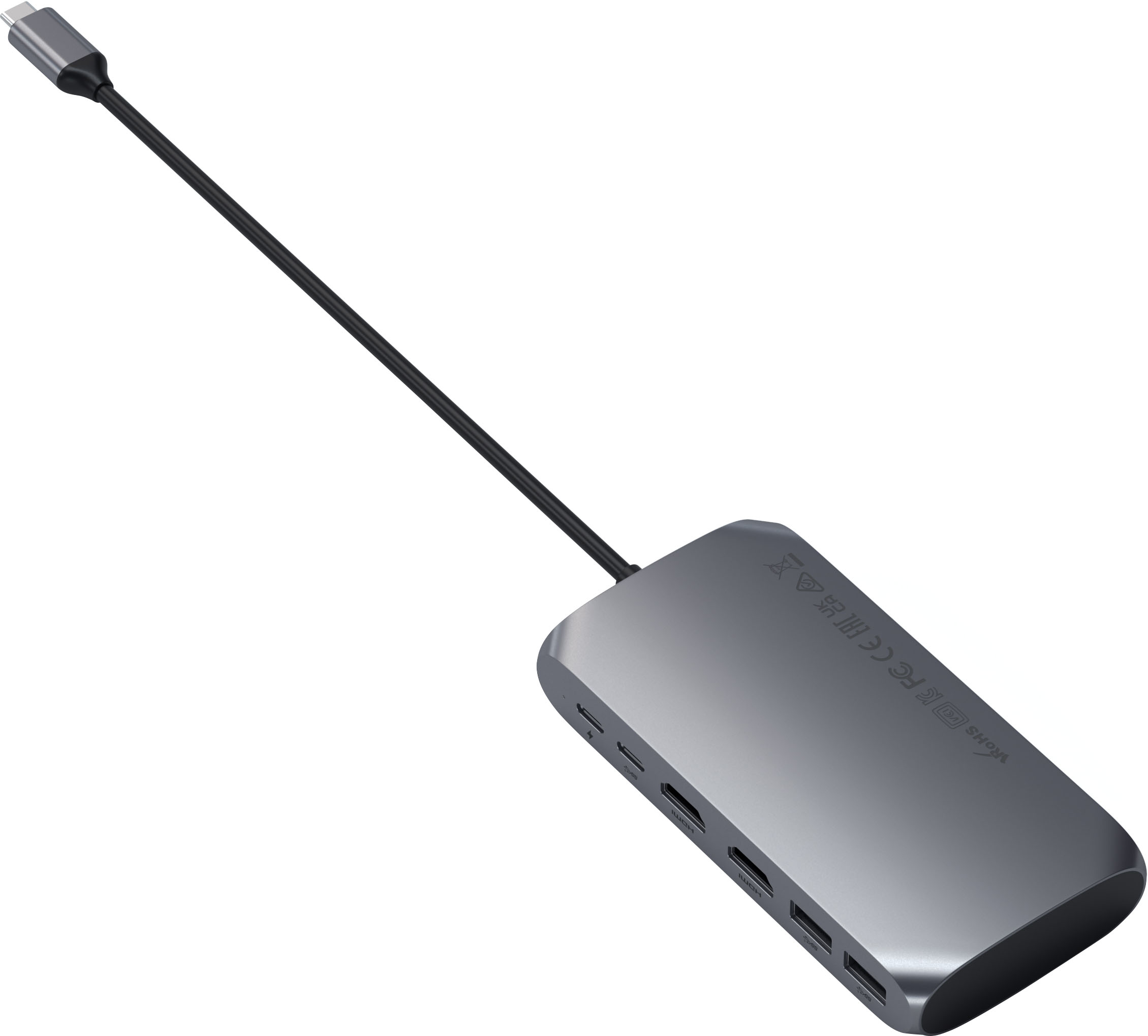 Satechi Adaptateur Dual HDMI Argent - 2x USB-C vers 2x HDMI 4K à