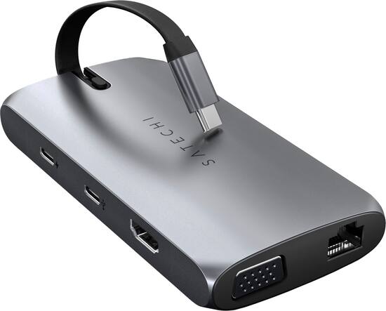 Satechi USB C On The Go 9 in 1 Multiport Adapter Space Gray ST  Satechi USB C On The Go 9 in 1 Multiport Adapter Space Gray ST