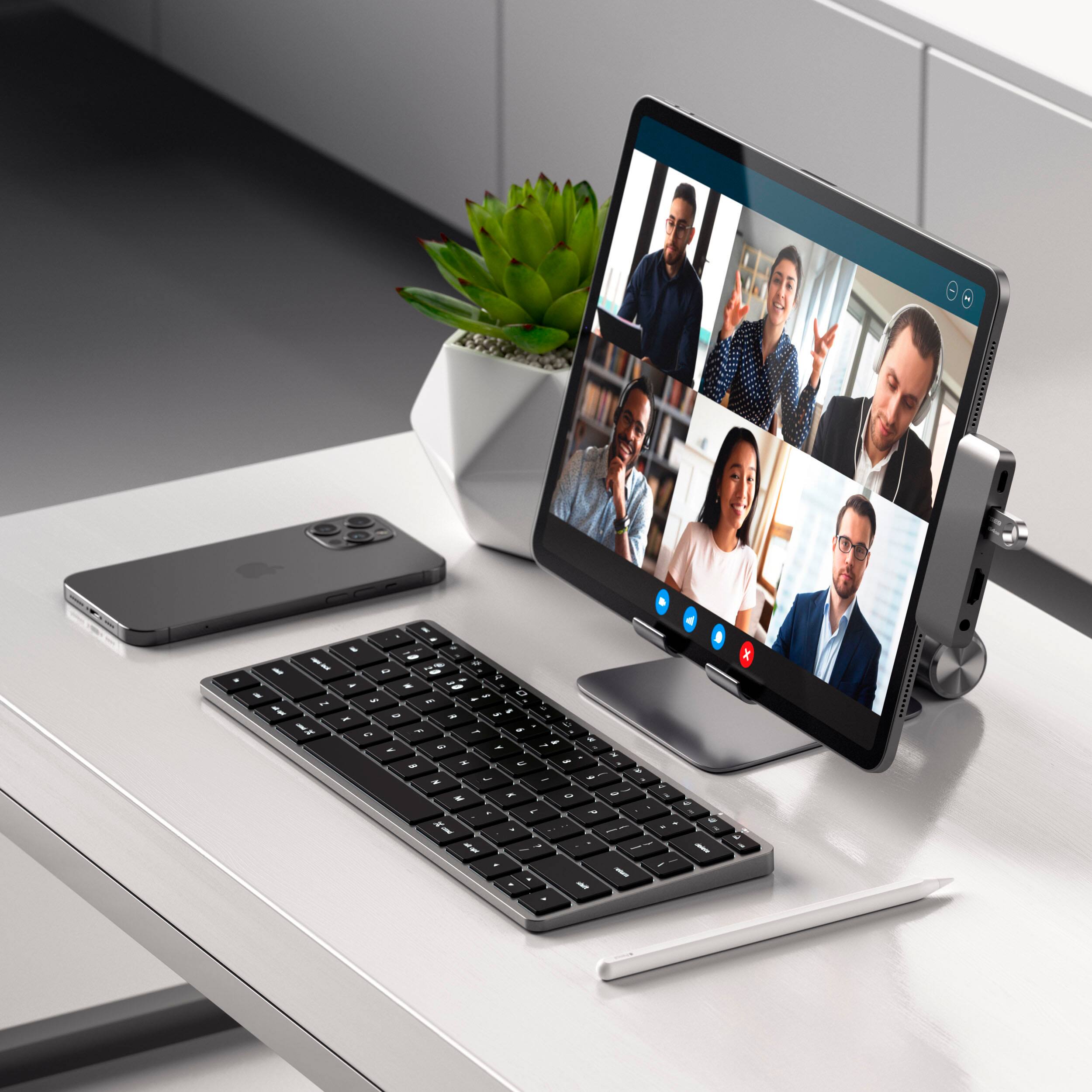 Alt View 13. Satechi - Slim X1 TKL 60% Bluetooth Scissor Keyboard with Backlit Keys - Space Gray.