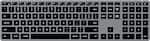 Front. Satechi - Slim X3 Full-Size Bluetooth Scissor Keyboard Backlit Keys - Space Gray.