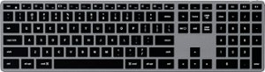 Satechi - Slim X3 Full-Size Bluetooth Scissor Keyboard Backlit Keys - Space Gray - Front_Zoom