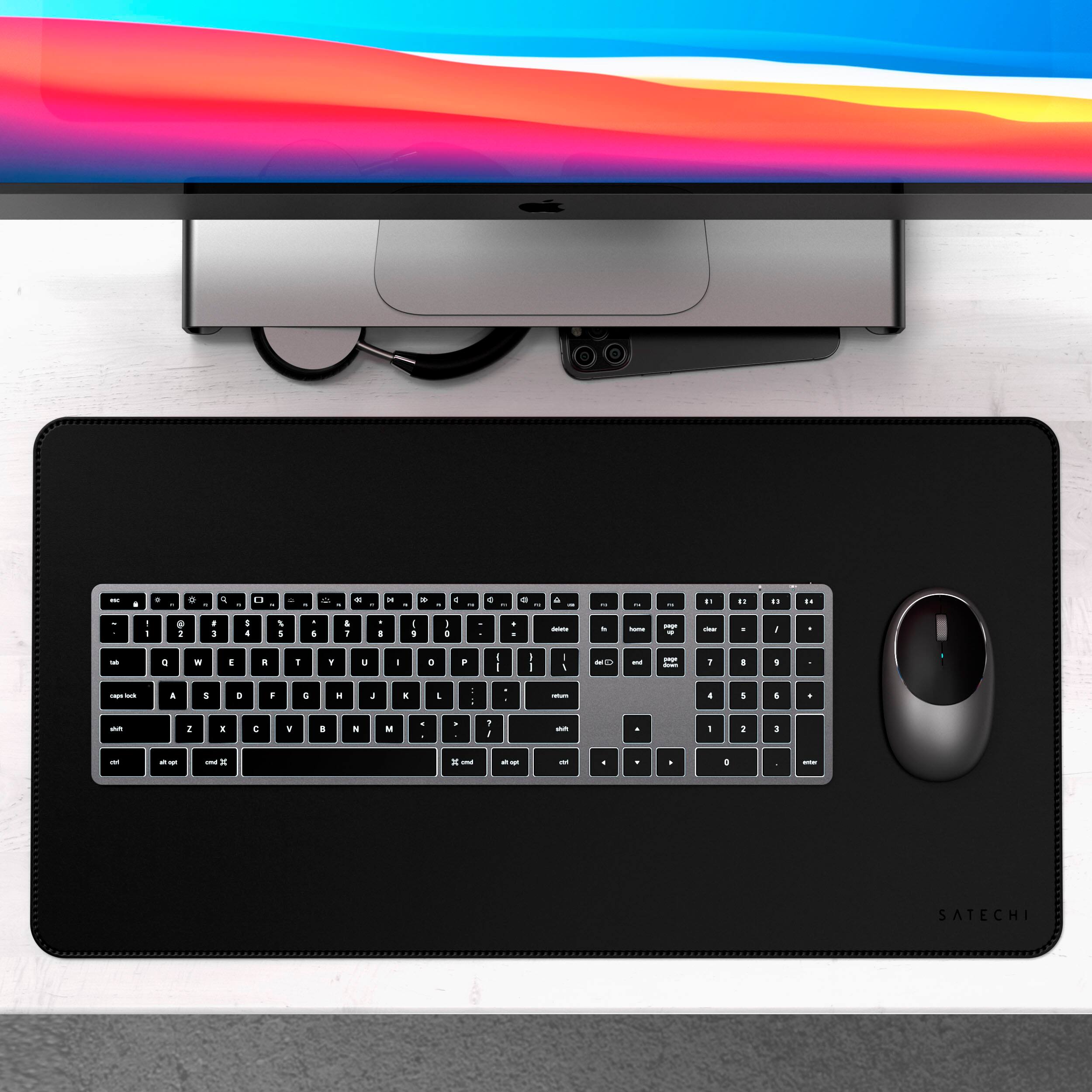 Alt View 12. Satechi - Slim X3 Full-Size Bluetooth Scissor Keyboard Backlit Keys - Space Gray.