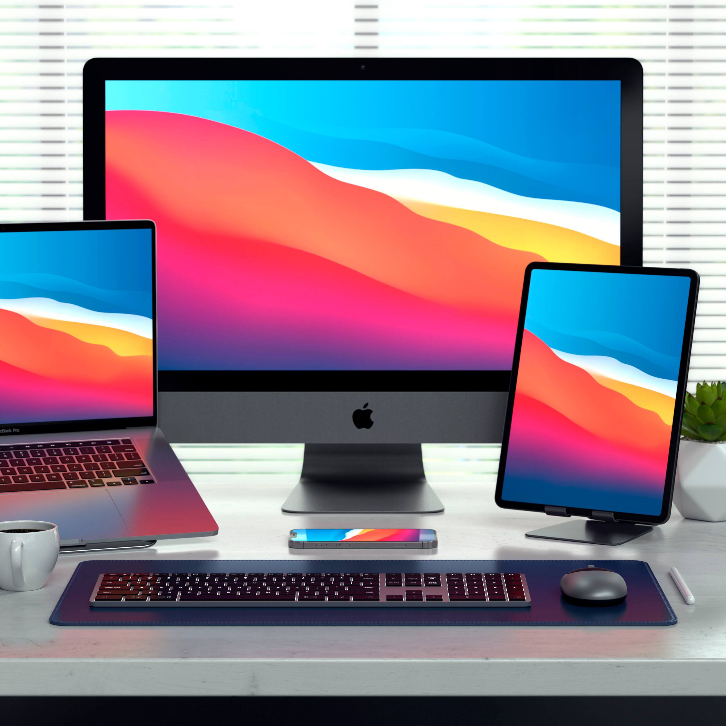 Alt View 13. Satechi - Slim X3 Full-Size Bluetooth Scissor Keyboard Backlit Keys - Space Gray.