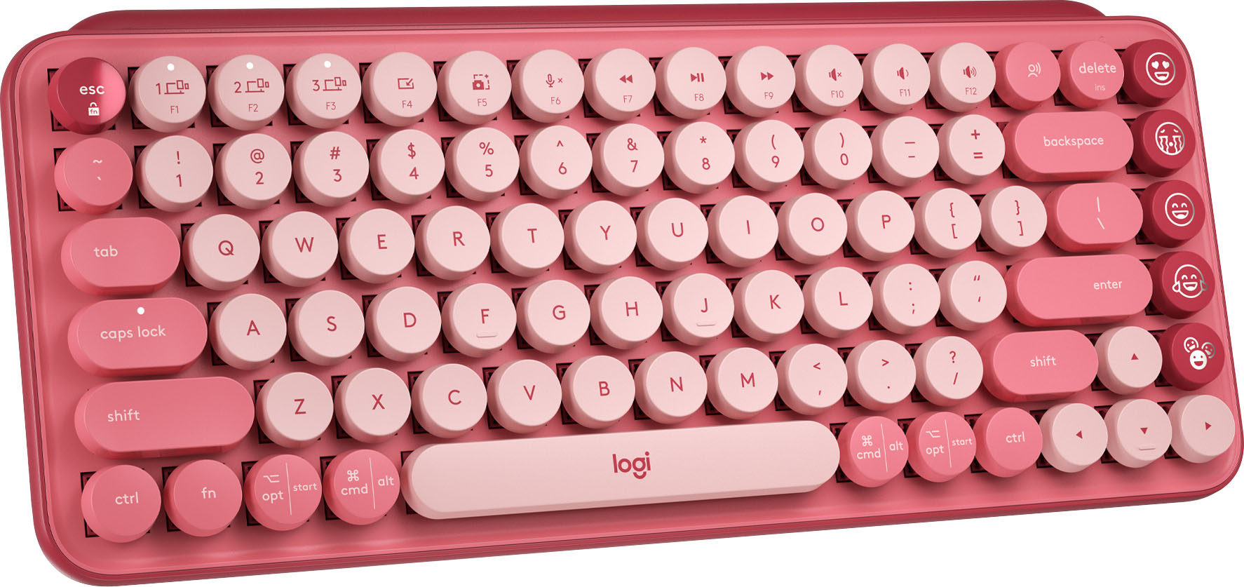 Logitech POP Keys Wireless Mechanical Tactile Switch Keyboard for Windows/Mac Customizable Emoji Keys Heartbreaker Rose 920-010709 - Best Buy