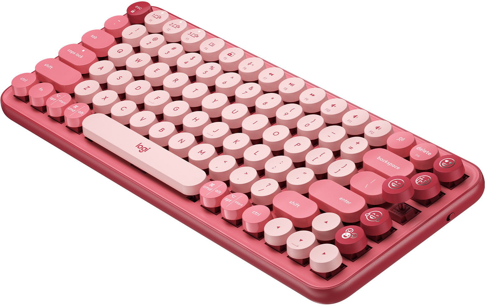 Logitech POP Keys Wireless Bluetooth Mechanical Keyboard (Heartbreaker Rose)