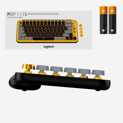 Logitech POP Keys Wireless Mechanical Tactile Switch Keyboard for