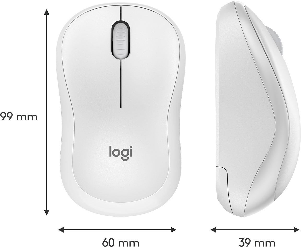 Logitech - M220 SILENT Wireless Optical Ambidextrous Mouse - Off-White