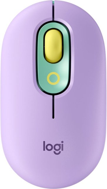 Front Zoom. Logitech - POP Mouse Bluetooth Optical Ambidextrous Mouse with Customizable Emojis - Daydream Purple (Mint).