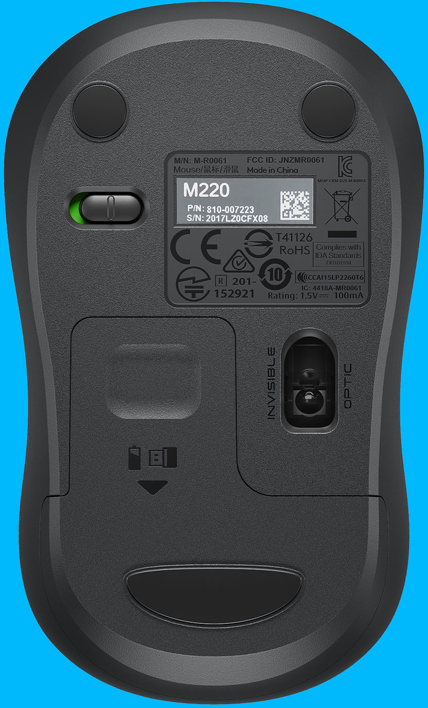udpege Næsten død svært Logitech M220 SILENT Wireless Optical Ambidextrous Mouse Graphite  910-006127 - Best Buy