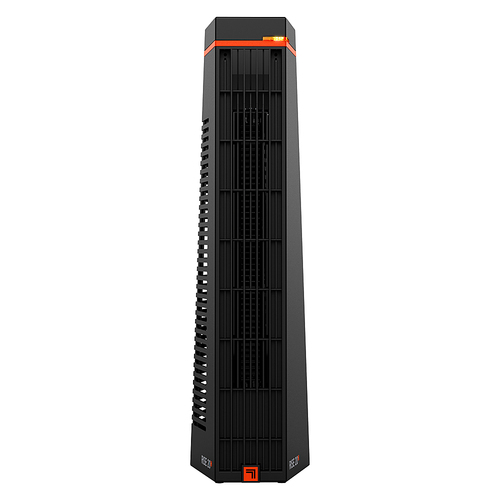 Sharper Image - RISE 20H Tower Space Heater - Black
