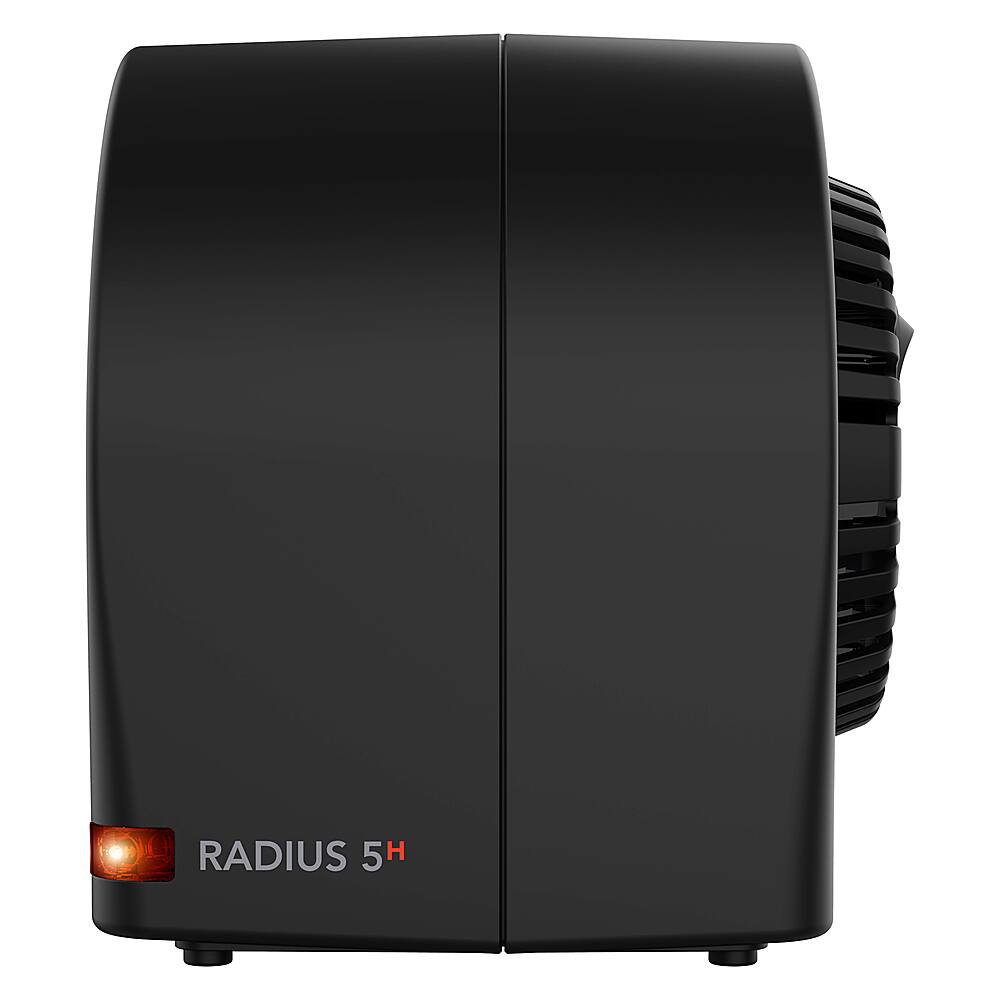 Left View: Sharper Image - RADIUS 5H Personal Space Heater - Black