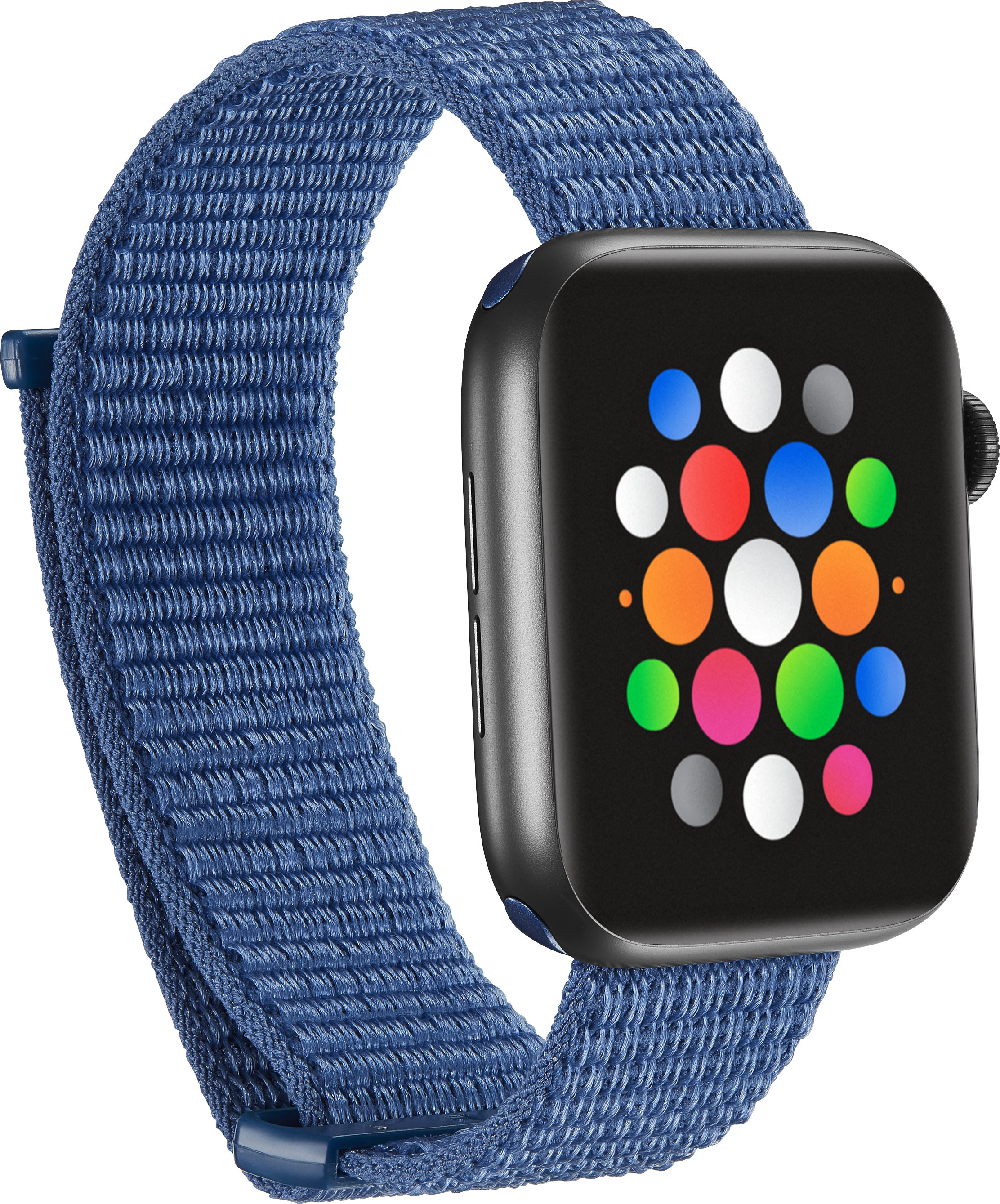 Angle View: Modal™ - Nylon Watch Band for Apple Watch™ 42mm, 44mm and 45mm - Blue