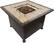 Front. AZ Patio Heaters - Square Tile Top Fire Pit - Brown.