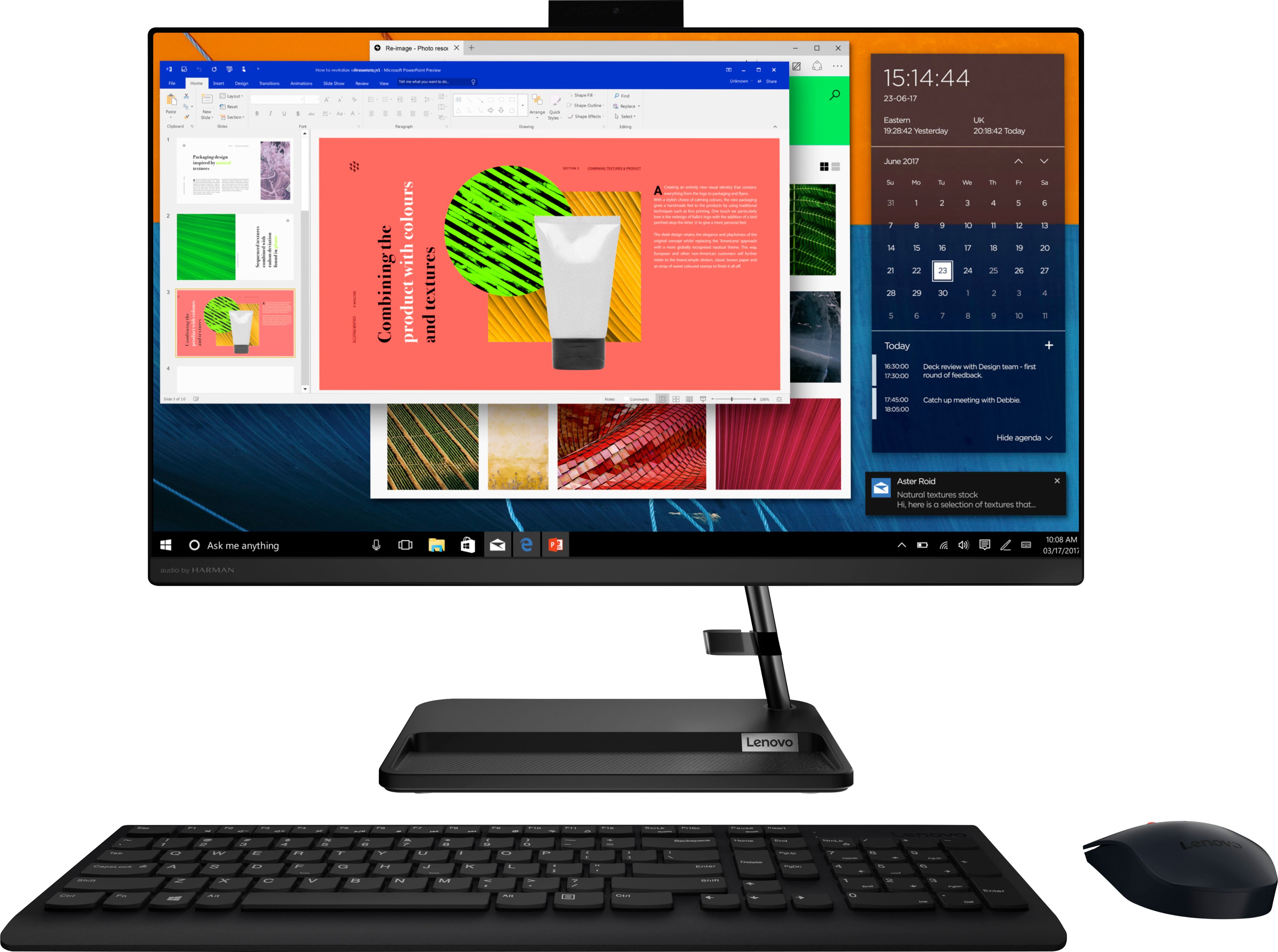 Best Buy 256GB IdeaCentre Drive F0G000FWUS 8GB i3 Intel Core - State Memory Black Solid 3i Lenovo All-In-One 24\