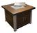 Front. AZ Patio Heaters - Outdoor Propane Fire Pit - Hammered Bronze and Stainless Steel.