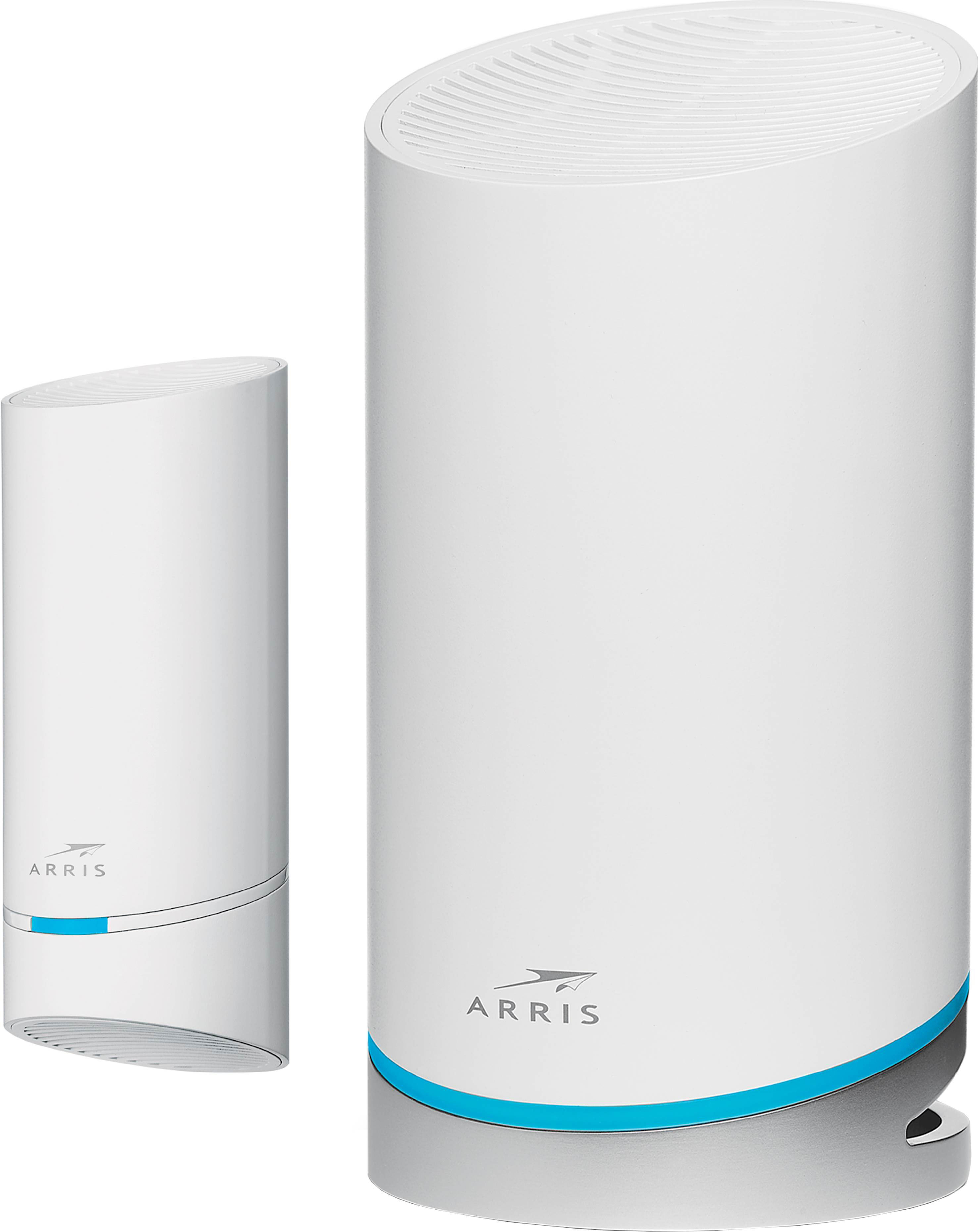 Angle View: TP-Link - Wireless-AC1200 Dual-Band Mesh Wi-Fi System - White