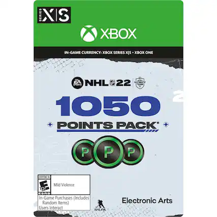 Front. Electronic Arts - NHL 22 Hockey Ultimate Team 1050 Points.