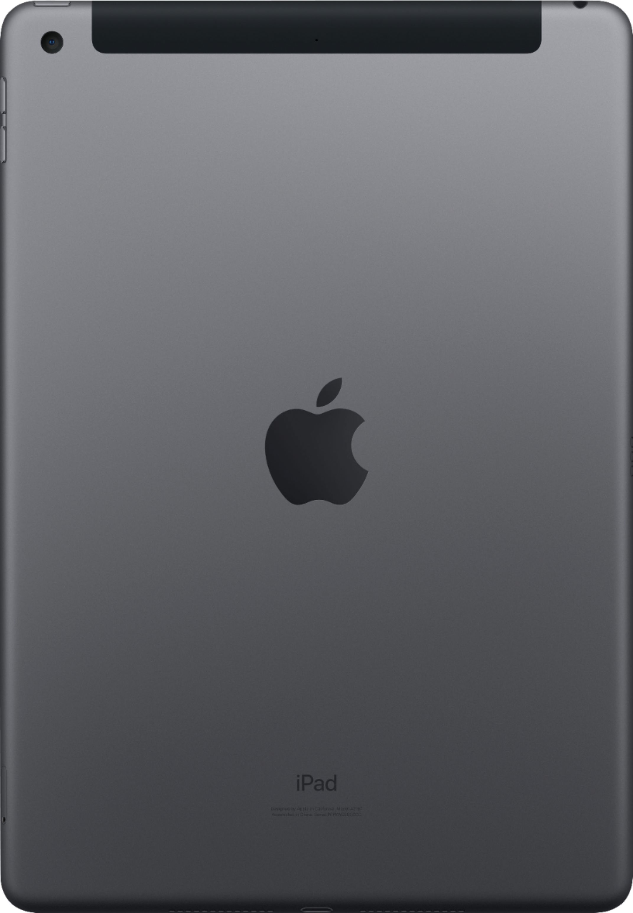 Back View: Apple - Geek Squad Certified Refurbished iPad (Latest Model) with Wi-Fi + Cellular - 32GB (Unlocked) - Space Gray