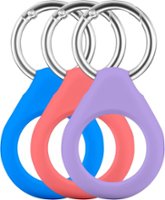 Insignia™ - Key Ring Case for Apple AirTag (3-Pack) - Purple, Pink and Blue - Front_Zoom