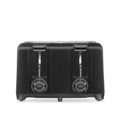 Proctor Silex - Wide-Slot 4 Slice Toaster, Black, 24215PS - BLACK - Front_Zoom
