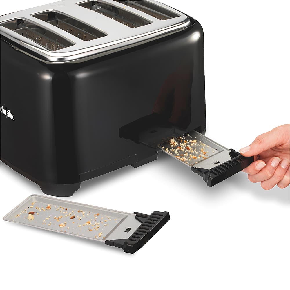 Alt View 12. Proctor Silex - Wide-Slot 4 Slice Toaster, Black, 24215PS - Black.