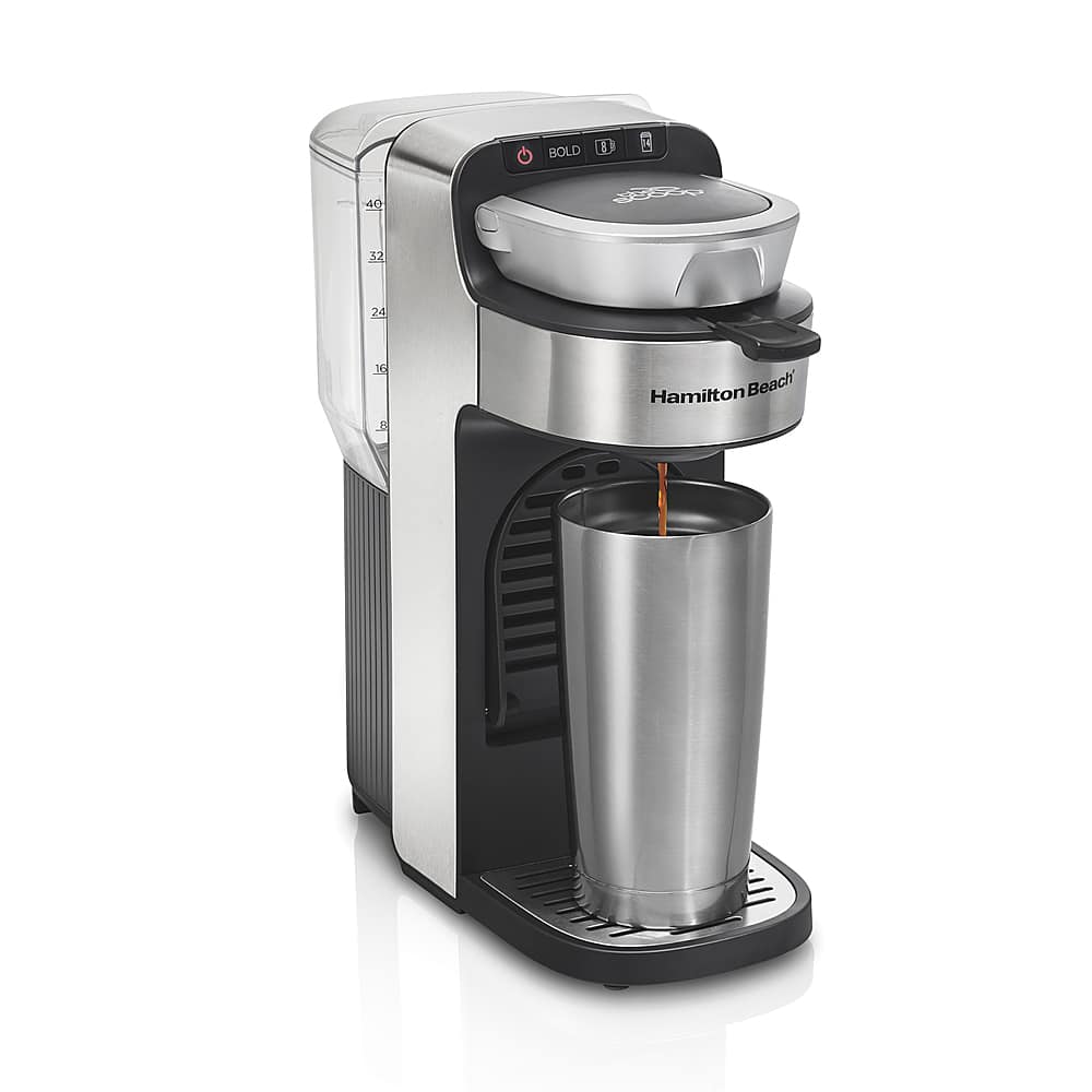 Hamilton Beach - The Scoop Single-Serve Coffee Maker with Removable Reservoir - Black - Front_Zoom