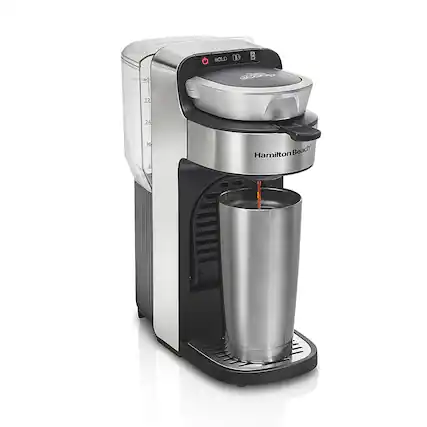 Front. Hamilton Beach - The Scoop Single-Serve Coffee Maker with Removable Reservoir - Black.