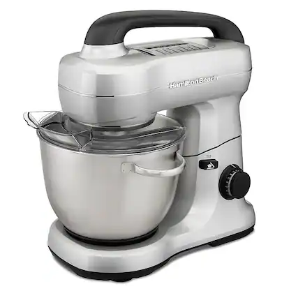 Front. Hamilton Beach - 300 Watt 7 Speed Stand Mixer - SILVER.