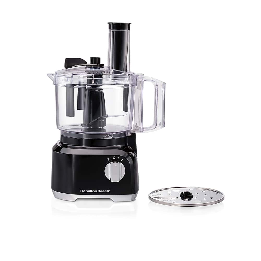 Angle. Hamilton Beach - 8 Cup Food Processor with Built-In Bowl Scraper - Black.