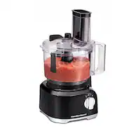 Hamilton Beach - 8 Cup Food Processor with Built-In Bowl Scraper - Black - Front_Zoom
