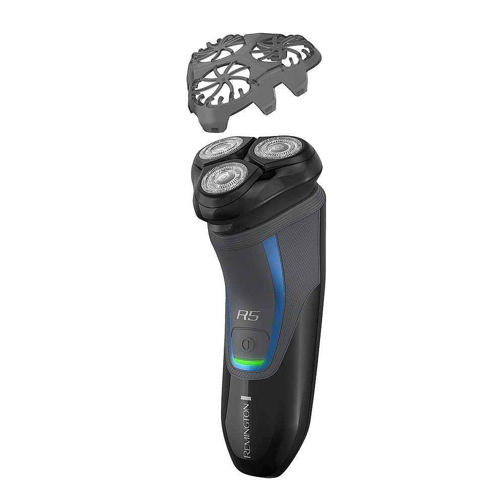 Angle View: Remington - R5000 Series Rechargeable Wet/Dry Electric Shaver - Blue