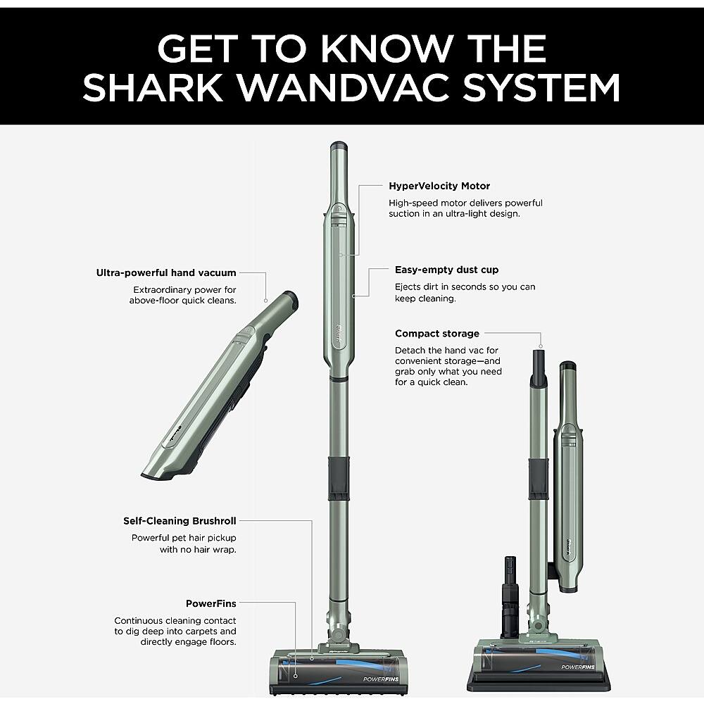 Shark Wandvac Upright Vacuum Green WS632GNBRN Best Buy