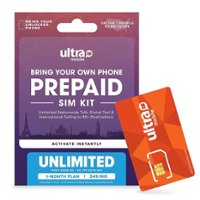 Ultra Mobile - 1-Month Unlimited Prepaid SIM Card - Orange - Front_Zoom