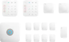 Front. Ring - Alarm Pro Home Security Kit 14 Pieces - White.