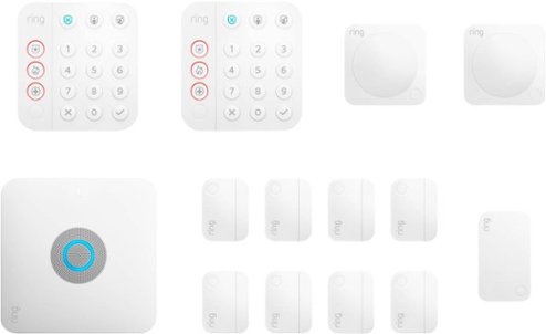 Ring - Alarm Pro Home Security Kit 14 Pieces - White