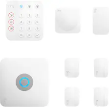 Front. Ring - Alarm Pro Home Security Kit 8 Pieces - White.