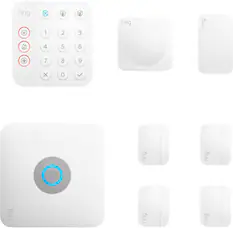 Front. Ring - Alarm Pro Home Security Kit 8 Pieces - White.