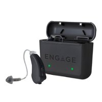Lucid Hearing - OTC ENGAGE BTE RECHARGEABLE Hearing Aids (Android) - Black - Front_Zoom