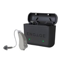 Lucid Hearing - OTC ENGAGE BTE RECHARGEABLE Hearing Aids (Android) - Gray - Front_Zoom