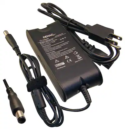 Front. DENAQ - AC Power Adapter and Charger for Select Dell Laptops - Black.