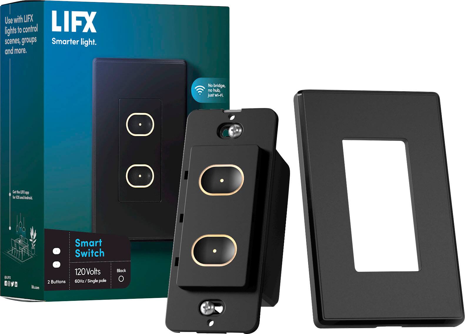 Best Buy LIFX Smart Switch 2pk Black HB2LFSPBLK1FUS