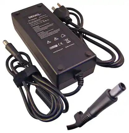 Front. DENAQ - AC Power Adapter and Charger for Select Dell Precision, Inspiron and XPS Laptops - Black.