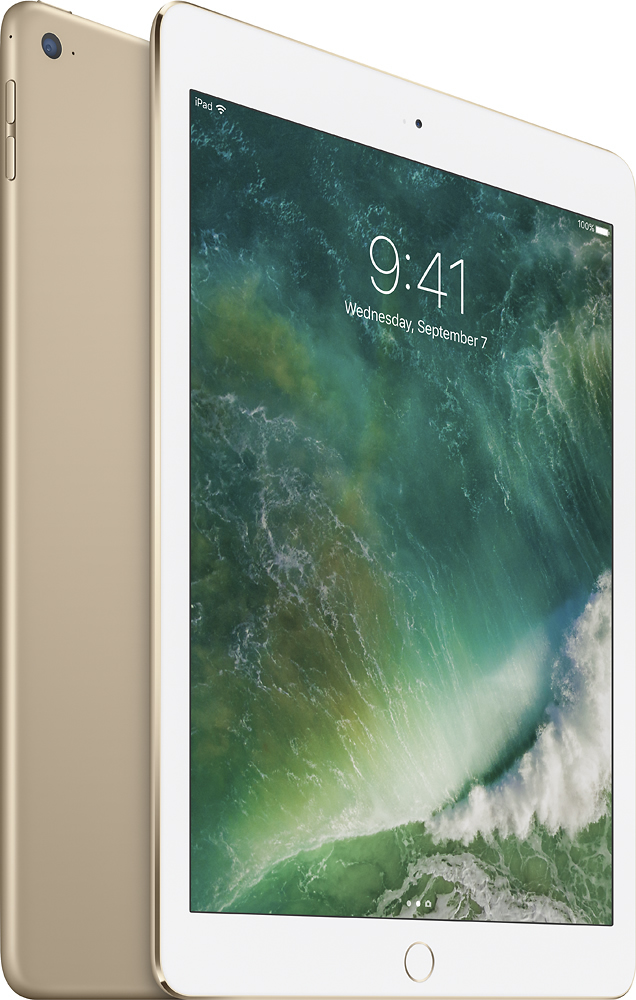 Angle View: Apple - Geek Squad Certified Refurbished iPad Air 2 Wi-Fi 64GB - Gold