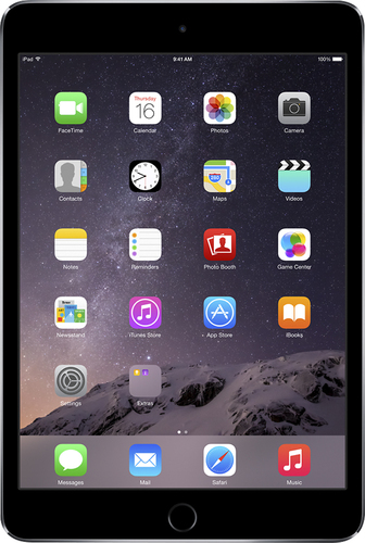 Apple - Geek Squad Certified Refurbished iPad mini 3 Wi-Fi 64GB - Space Gray