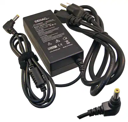 Front. DENAQ - AC Power Adapter and Charger for Select Dell Inspiron and Latitude Laptops - Black.