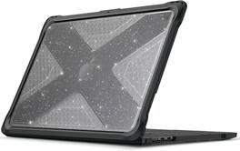 Fintie - Rugged Case for MacBook Air 15 Inch A3448 A3241 A3114 A2941 (2023 2024 2025 2026 Release) Heavy Duty Hard Shell Cover - Glittering Clear