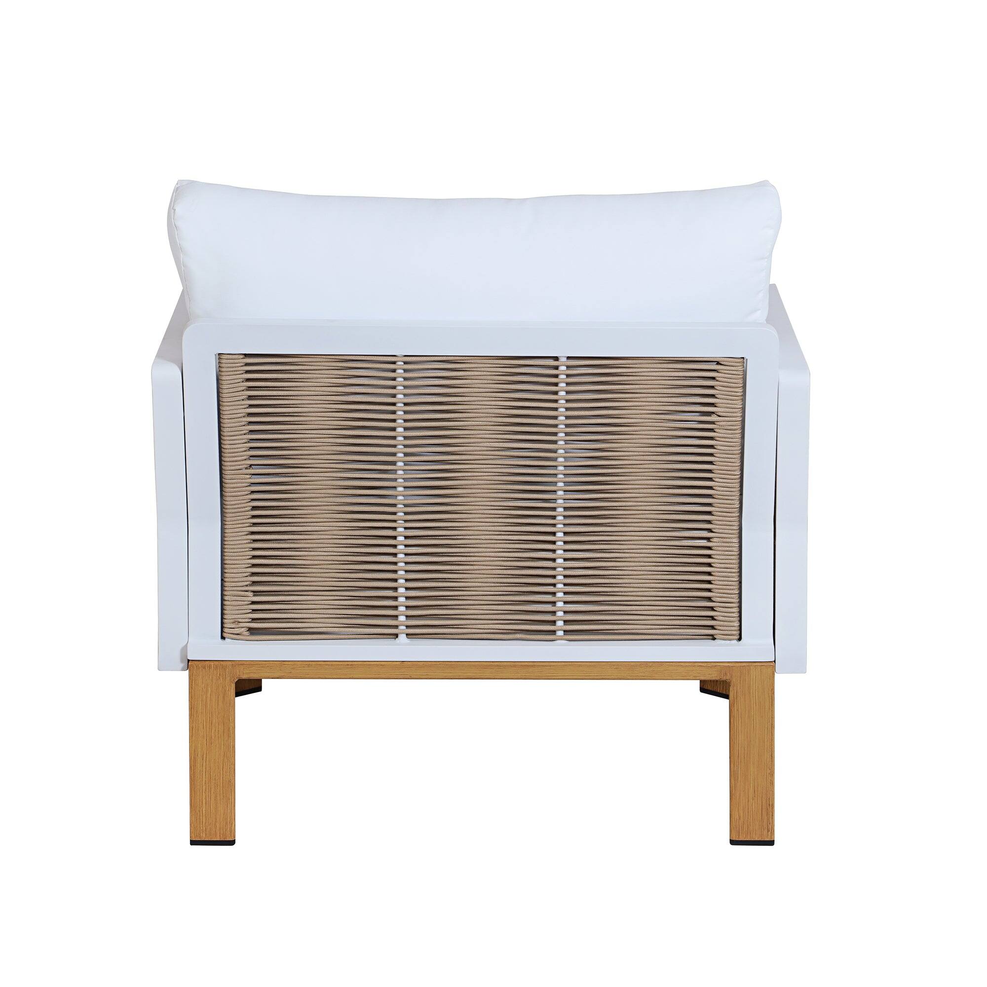 Alt View 4. Manhattan Comfort - Vine Modern 4-Piece Patio Conversation Set - White.